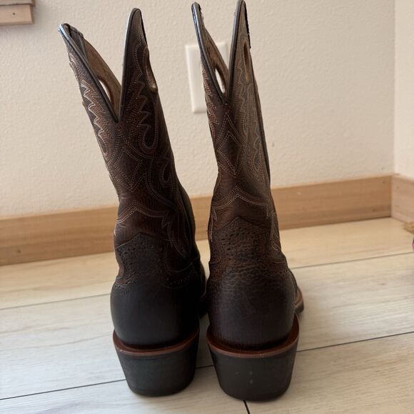 Ariat Heritage Roughstock Square Toe Cowboy Boots Men 8.5 Western Boots Brown main image 9